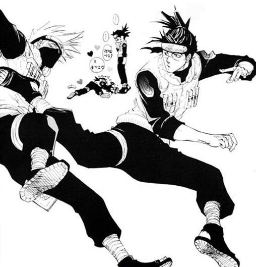 Iruka Kicking Kakashis Ass